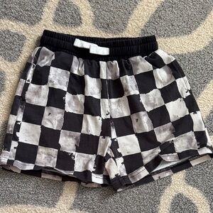 Little Bipsy Black and White Checkerboard Play Shorts